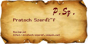 Pratsch Szeráf névjegykártya